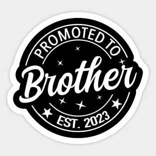 Mens Promoted to Brother 2023 for First Time Brother Sticker